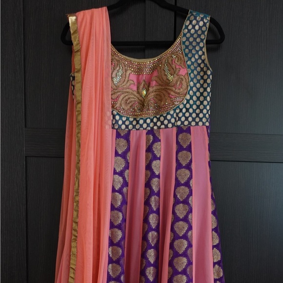 Beautiful anarkali suit with matching churidar and dupatta - Picture 1 of 4